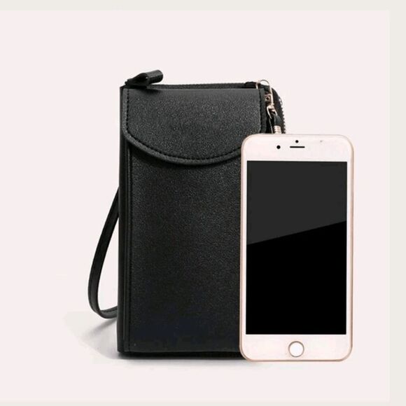 3/$30 Ladies Black Cell Phone Bag - Picture 1 of 10